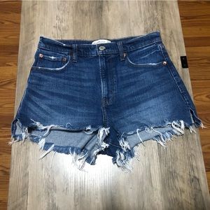 A&F High Rise Cut off Frayed Distressed Shorts size 4
